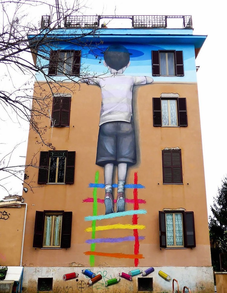 Street Artist Transformed Buildings into Works of Art