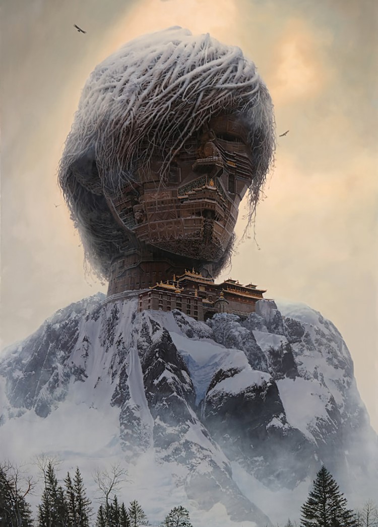 Portraits-of-Chinese-Rockstars-Look-Similar-to-Monumental-Temples 