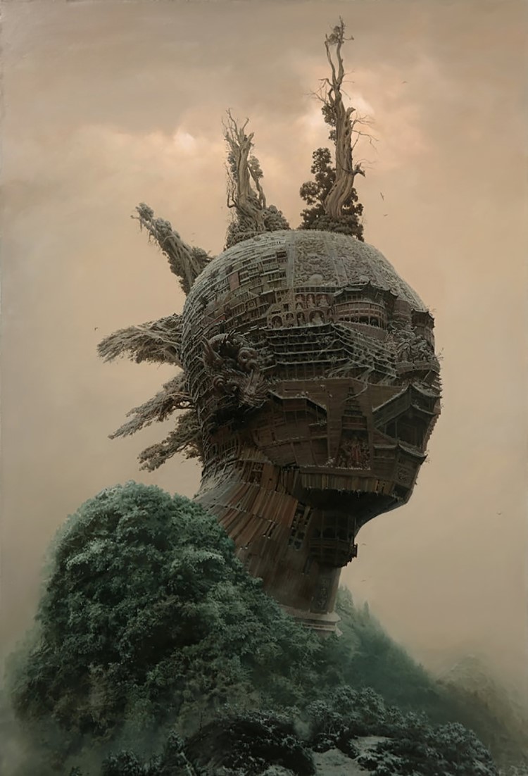 Portraits-of-Chinese-Rockstars-Look-Similar-to-Monumental-Temples 