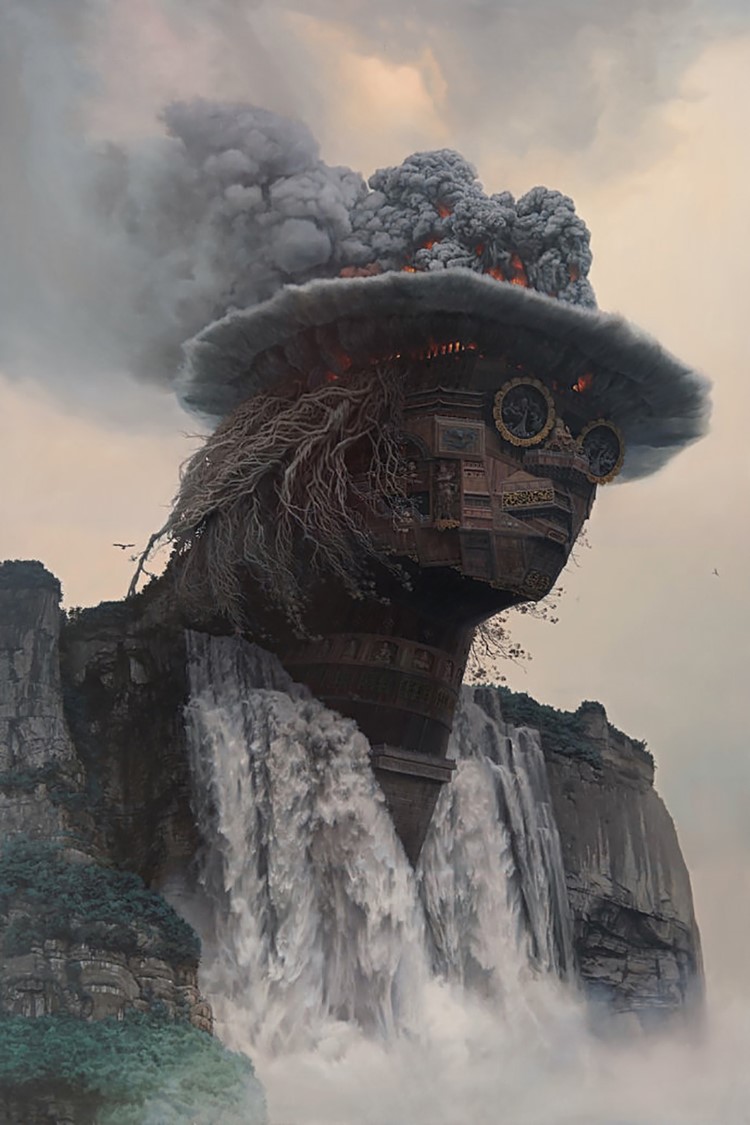 Portraits of Chinese Rockstars Look Similar to Monumental Temples