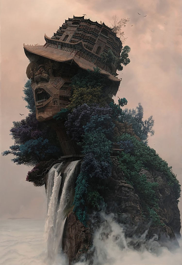 Portraits-of-Chinese-Rockstars-Look-Similar-to-Monumental-Temples 