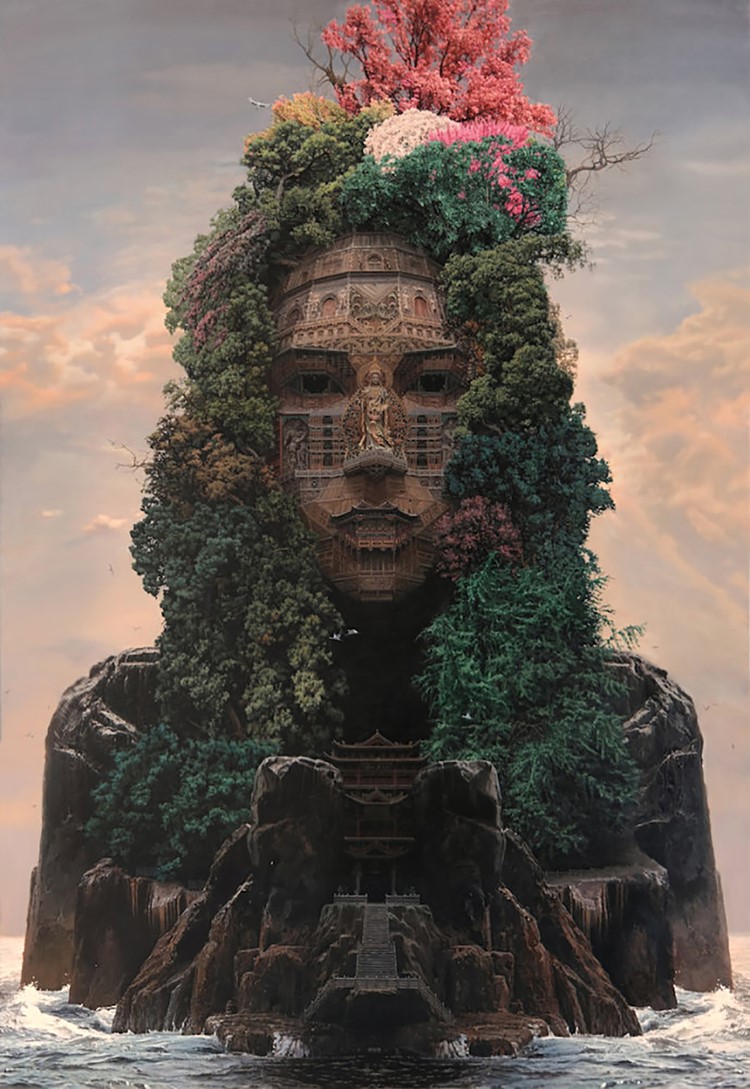 Portraits of Chinese Rockstars Look Similar to Monumental Temples