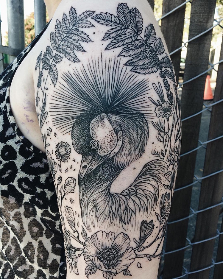 Vintage-Etchings-Tattoo-of-Flora-and-Fauna