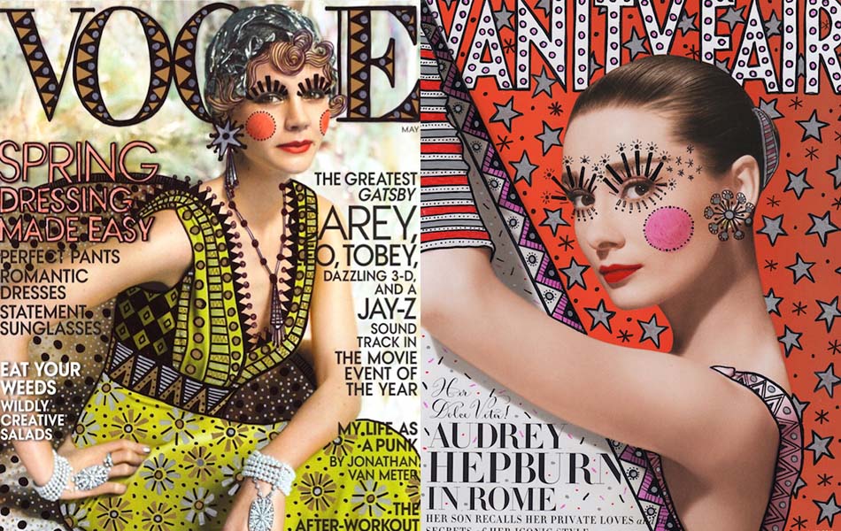 Illustrations on Fashion Magazine Covers