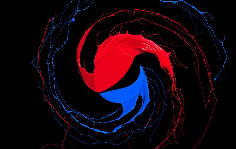 Liquid Brand Logos Dipped In Paint