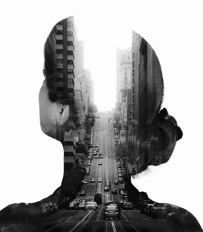 Blissful Double Exposure Portraits 