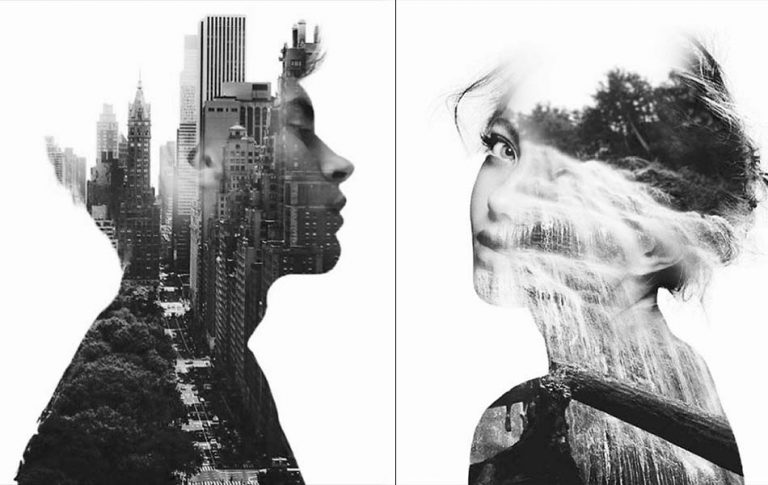 Blissful Double Exposure Portraits