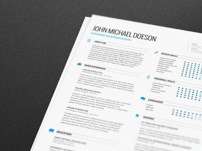 Best Free Clean Resume Templates in PSD, AI and Word Docx Format