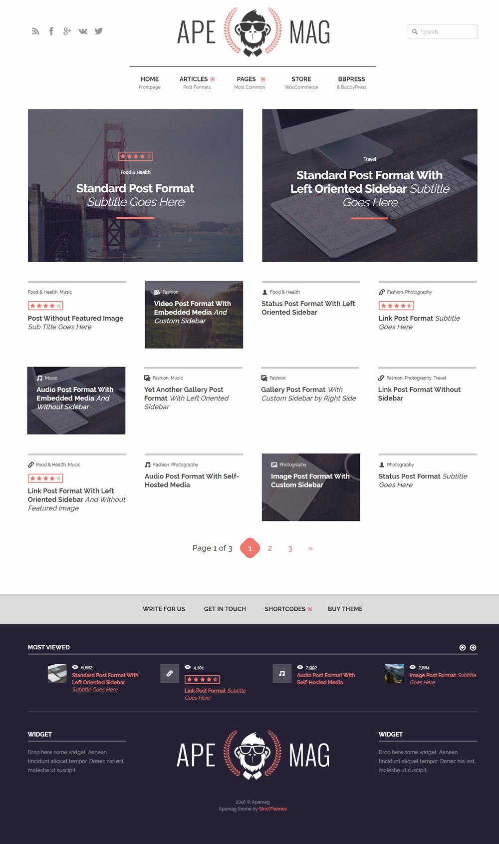 Apemag - Stylish WordPress themes for AdSense earnings