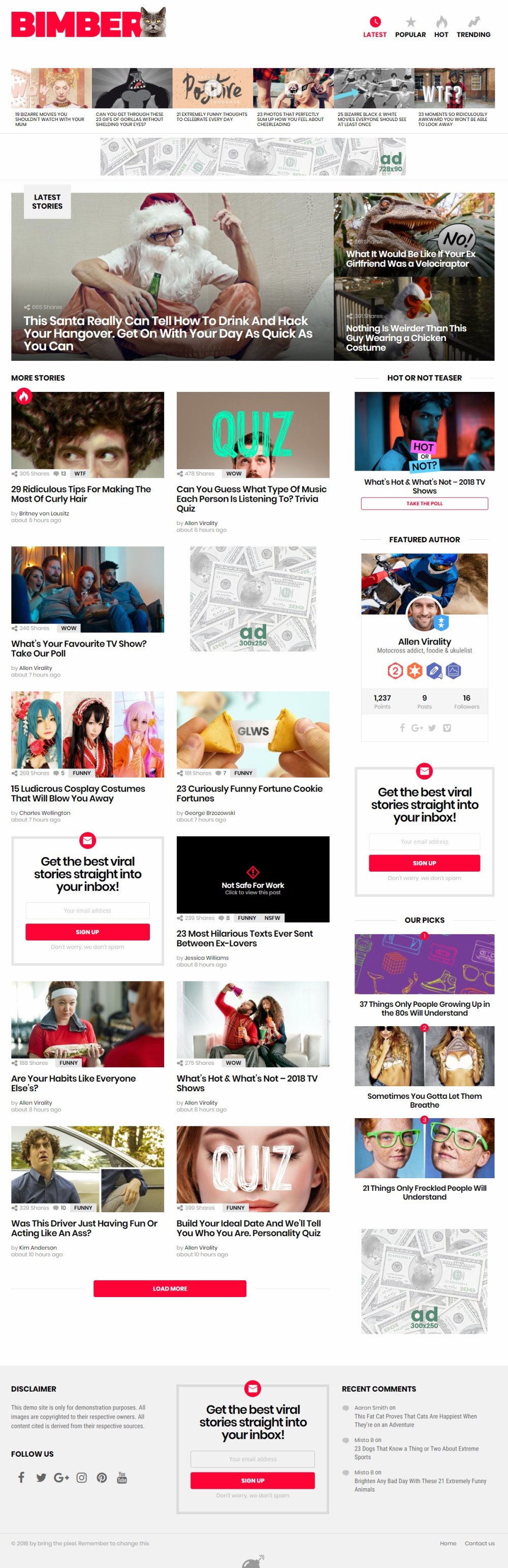 Bimber - Viral Magazine WordPress themes for AdSense Earnings