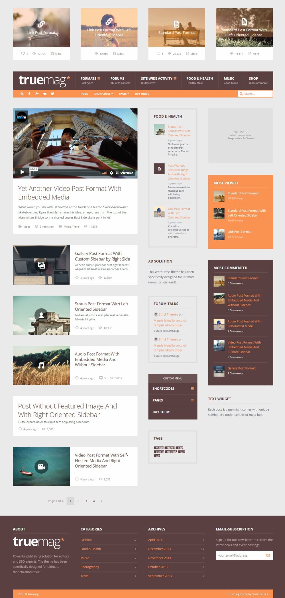 Truemag - WordPress themes for AdSense Earnings