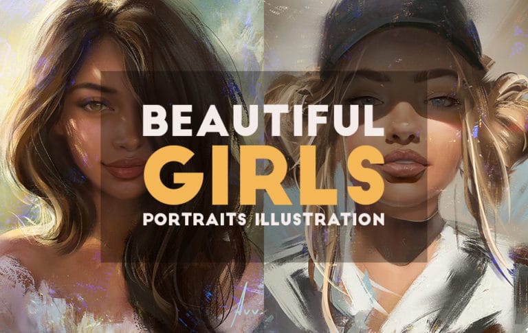 Stunning Girls Portraits Illustration
