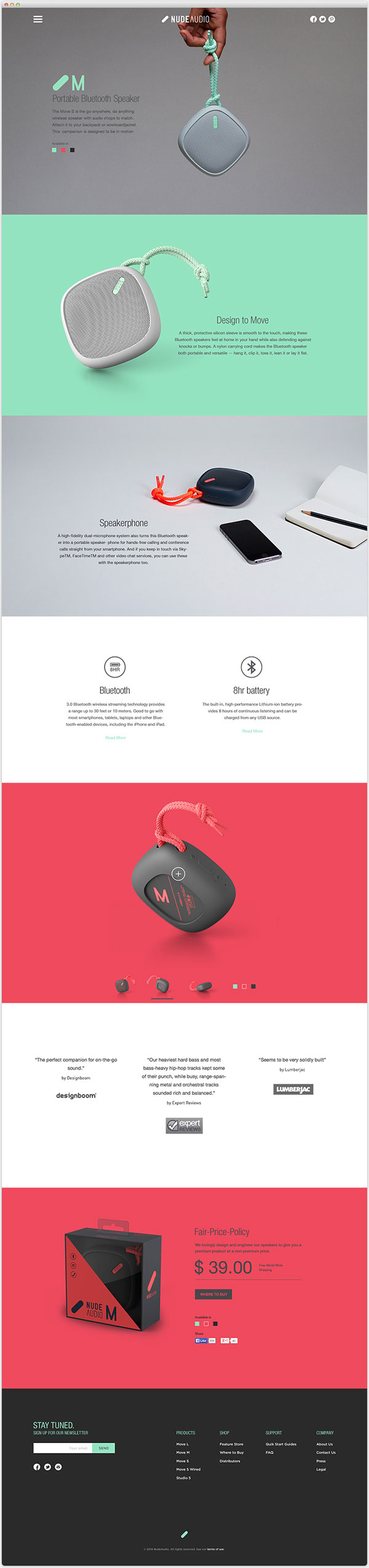 Nude Audio Product Web Design Inspiration