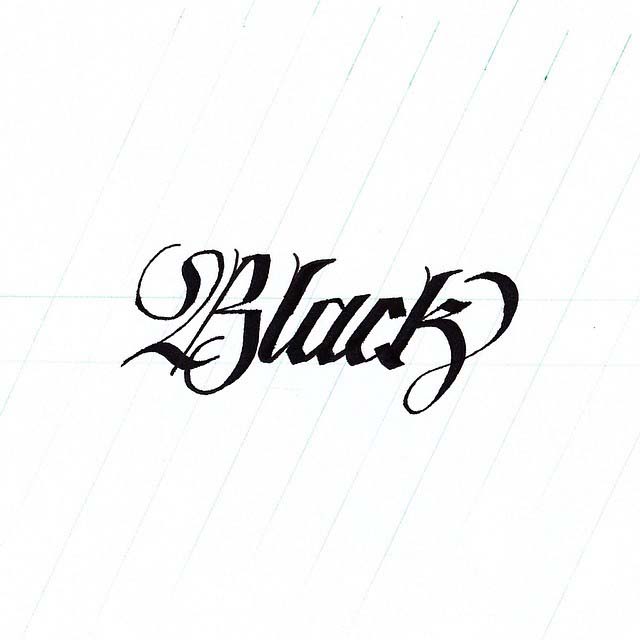 calligraphy alphabet modern