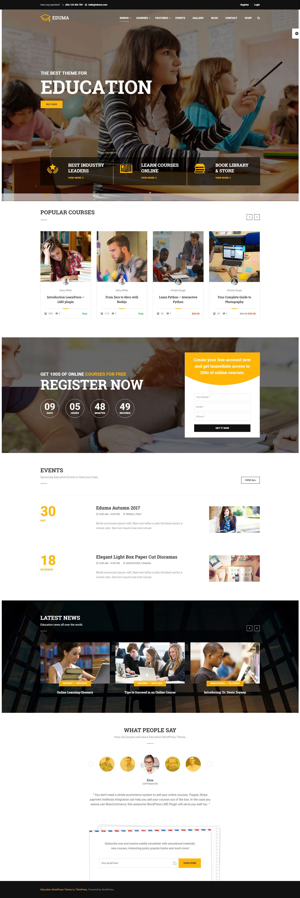 Modern and Creative School WordPress Themes
