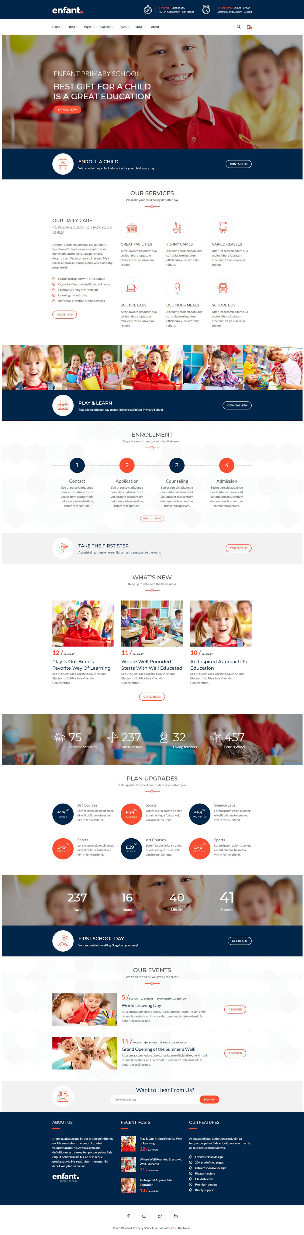 Modern and Creative School WordPress Themes