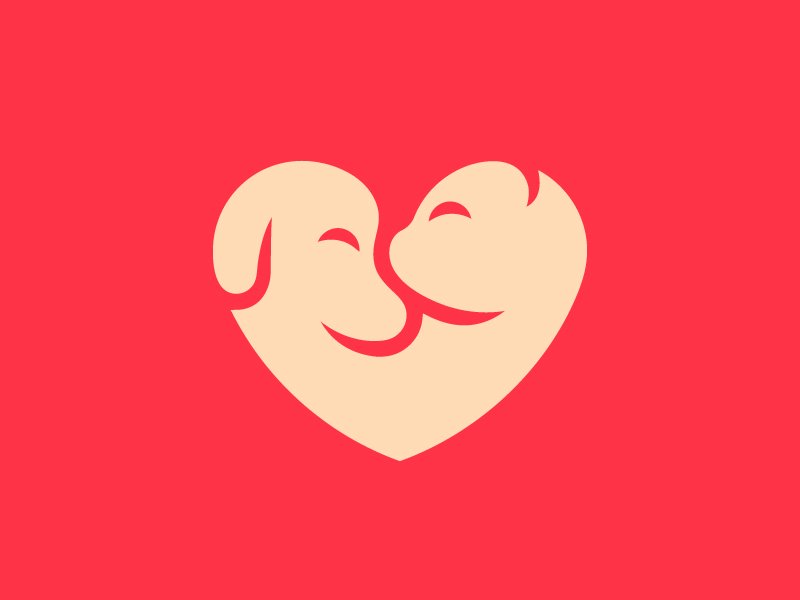 Dog and Cat Love Logo