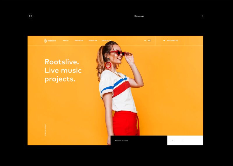 Rootslive Website Design