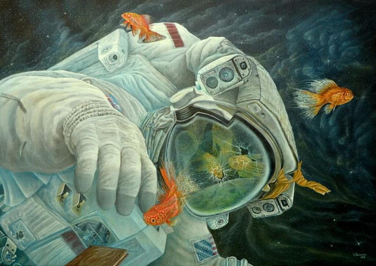 Fish Food Surreal Painting
