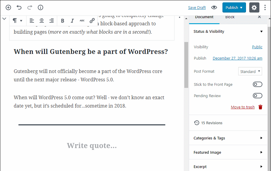 Getting started with Gutenberg plugin