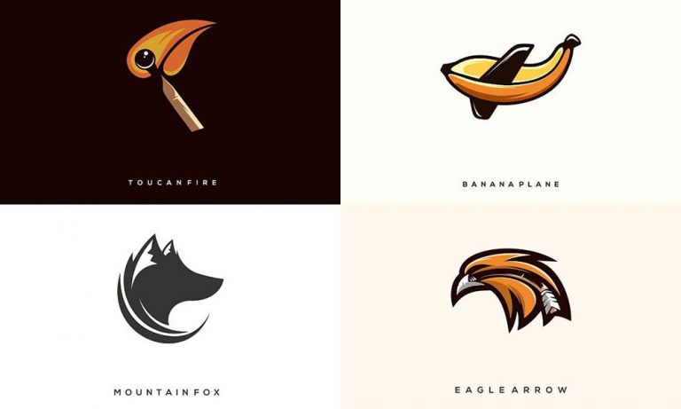 24 Clever Logos by Combining Two Different Things into One