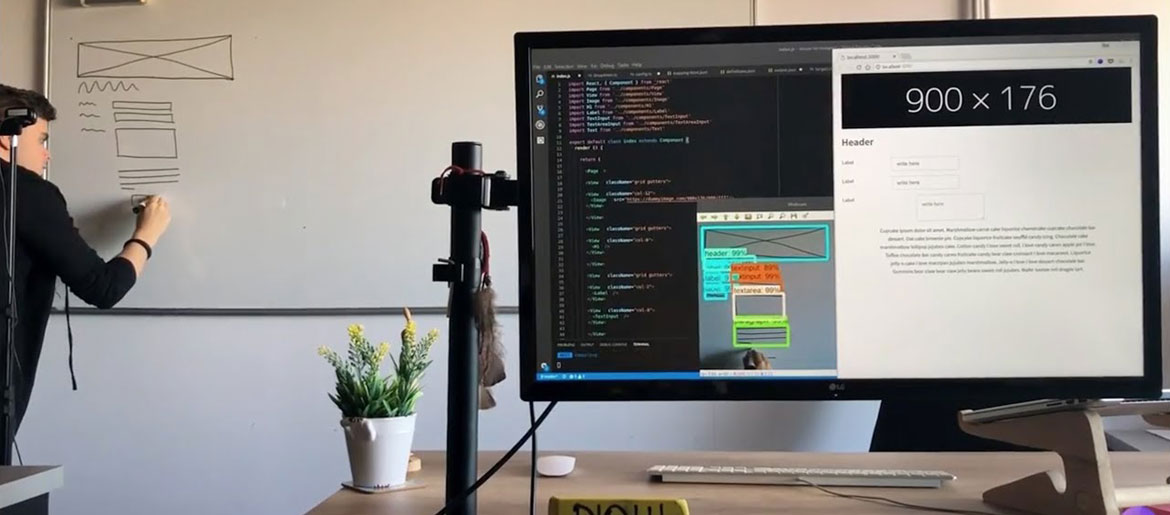 Artificial Intelligence Creating a Website by Looking at the Wireframe