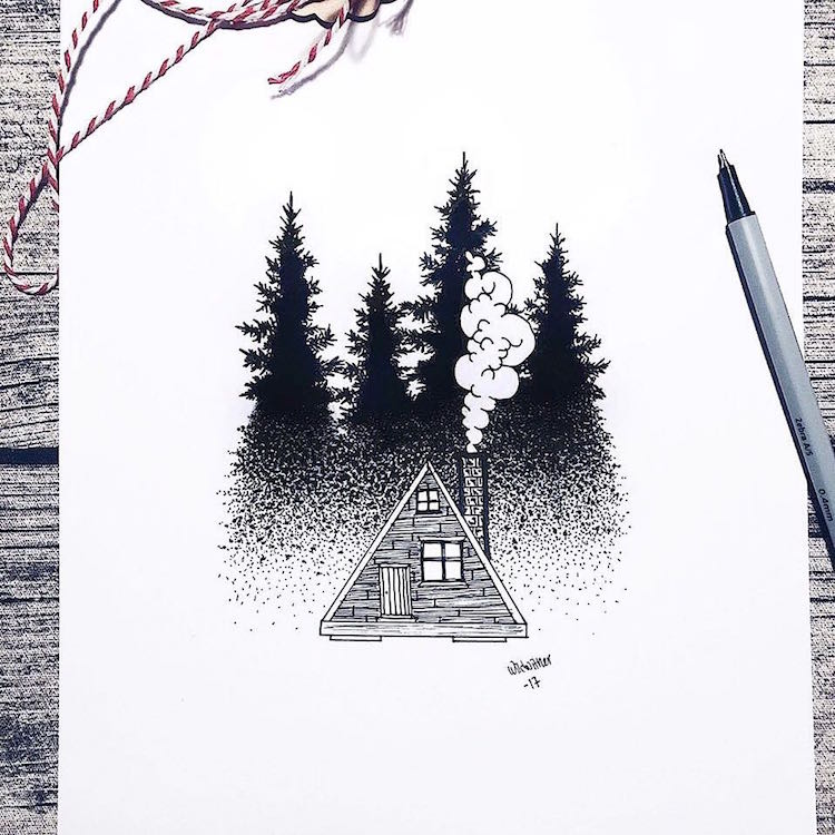 Stippling Nature Art