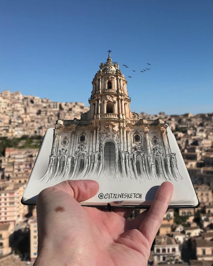 Mind-Bending-Photos-Joining-Together-Drawings-with-Reality