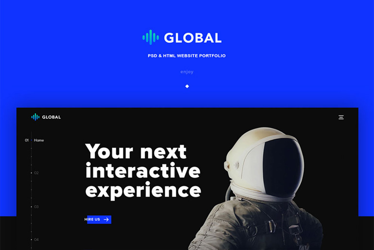 Global one page template