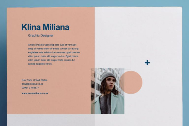 Split Minimal Resume Template
