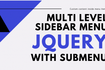 Multi Level Sidebar Menu jQuery