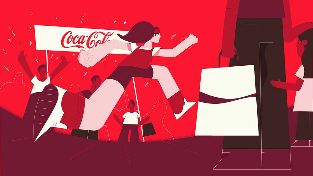 Coca-Cola Xmas Cards Illustration