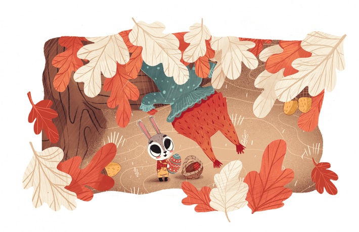 Easter Bunny Adventure Tale Illustrations
