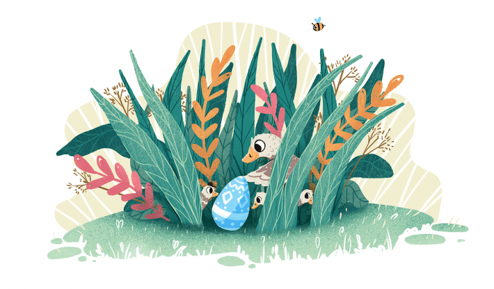 Easter Bunny Adventure Tale Illustrations