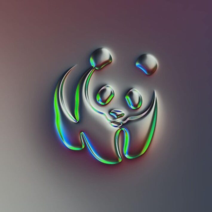 Renowned Logos Into Holographic Chrome Icons