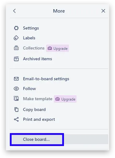How to Delete a Trello Board.