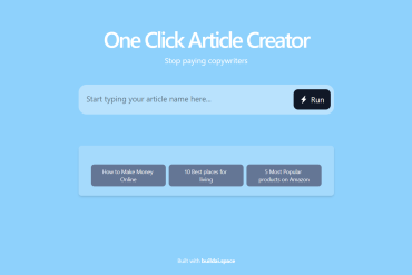 One Click Article Creator
