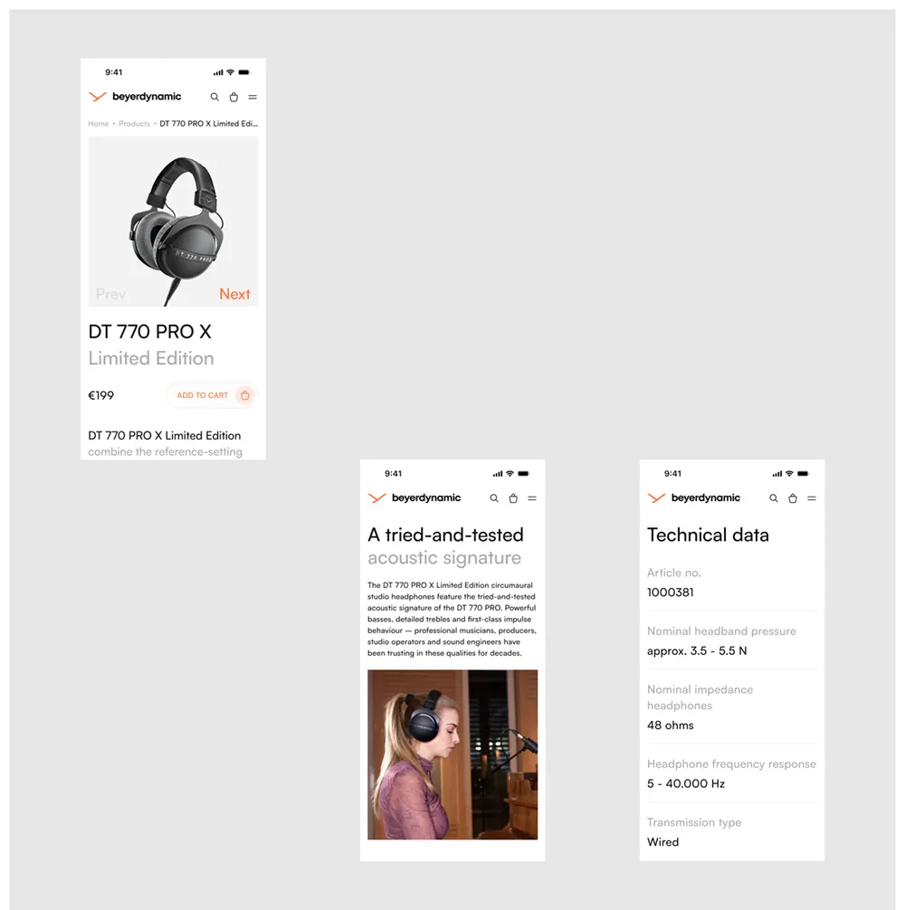 Detailed view of the Beyerdynamic redesign concept card system product showcase, emphasizing its unique design