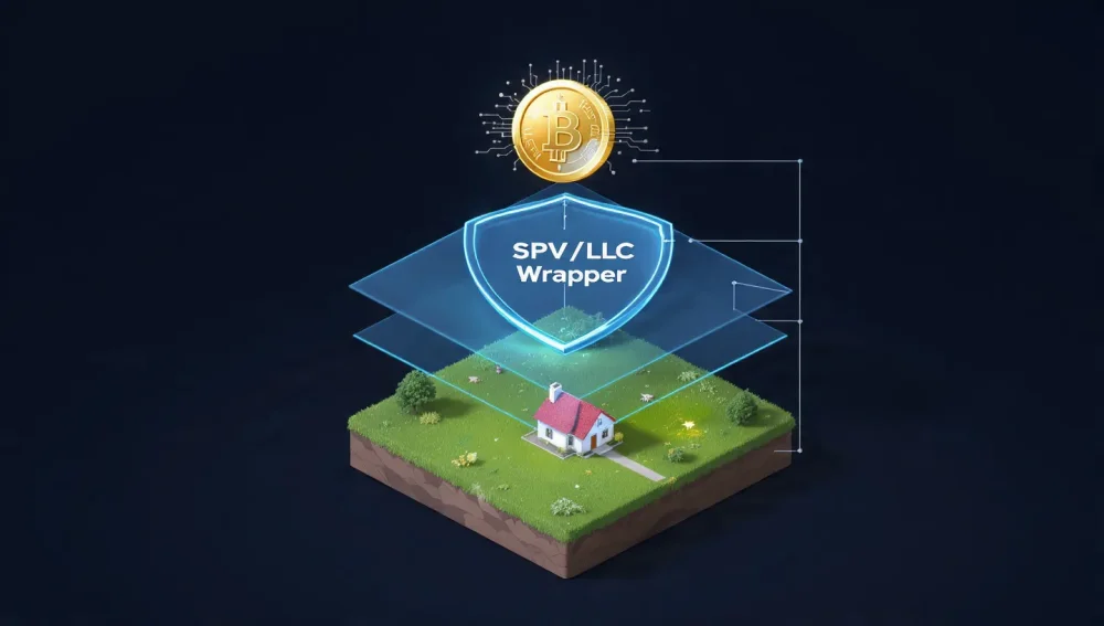 Visual representation of the SPV legal wrapper structure for real estate tokenization.