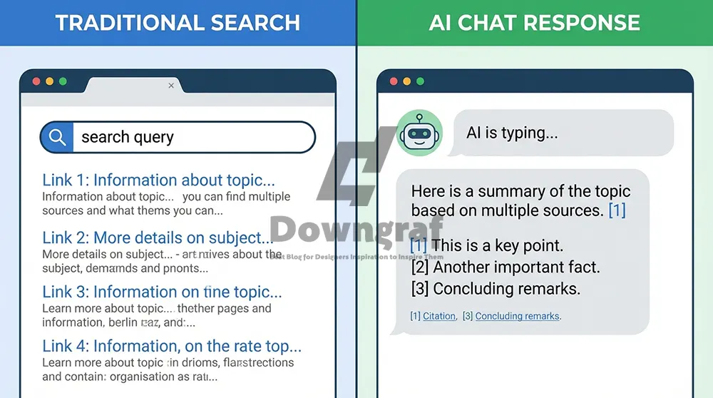 Comparison between Traditional SEO and Generative Engine Optimization