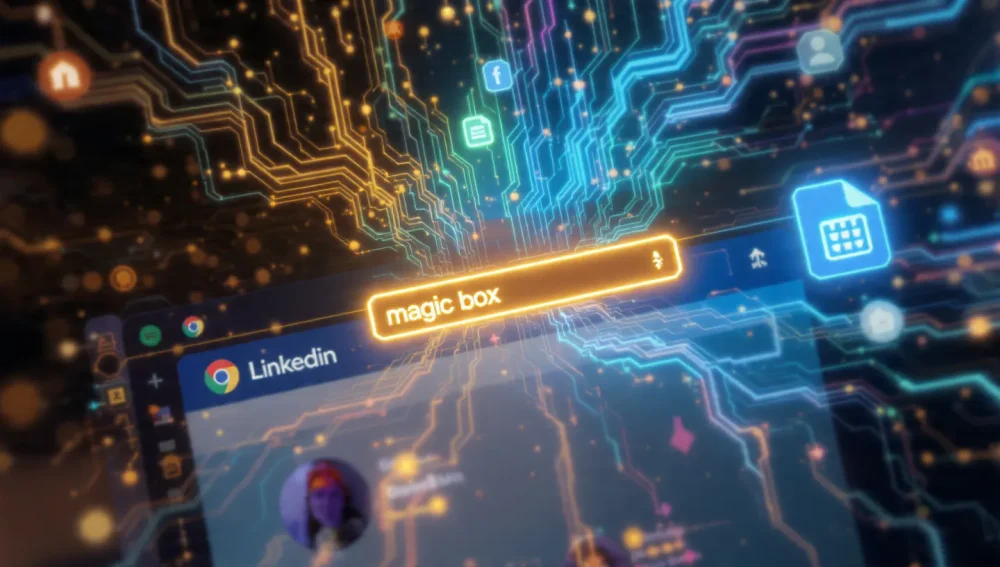 Bardeen.ai browser extension scraping data from LinkedIn to Google Sheets.