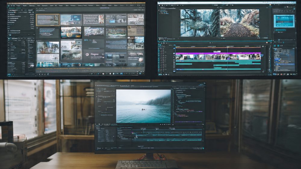 Comparison of messy manual stock footage downloading vs clean Storyblocks plugin workflow.