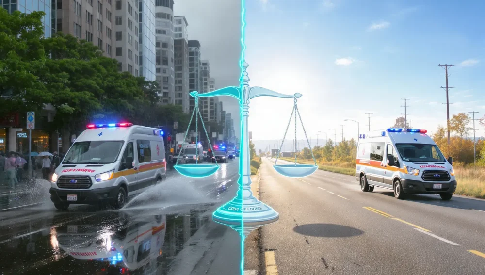 Cost of living comparison between Vancouver and Edmonton for paramedics.