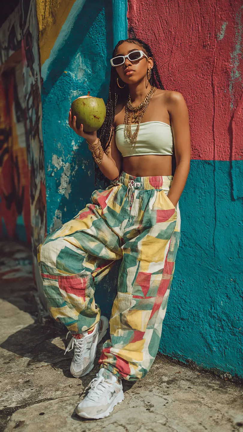 Puerto Rico fashion trends 2026 showing Caribbean streetwear and gold jewelry.