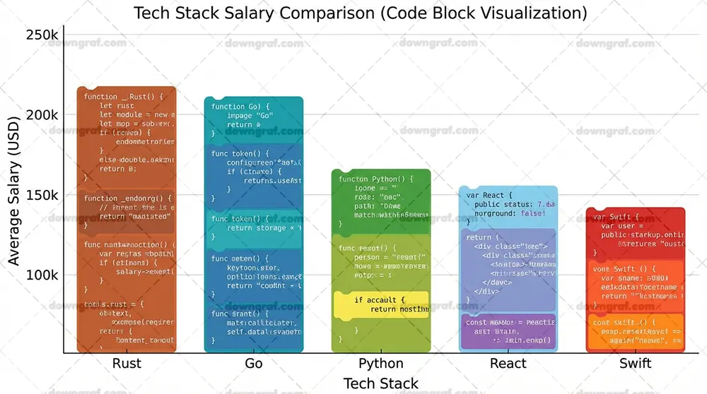 2026 software engineer salaries by tech stack and language.