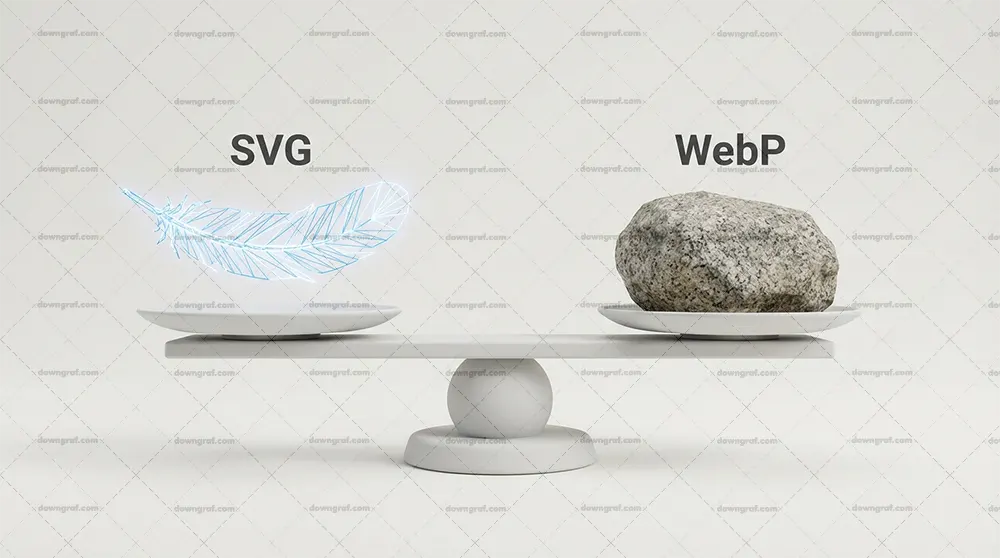 3D scale vector feather vs. raster stone.