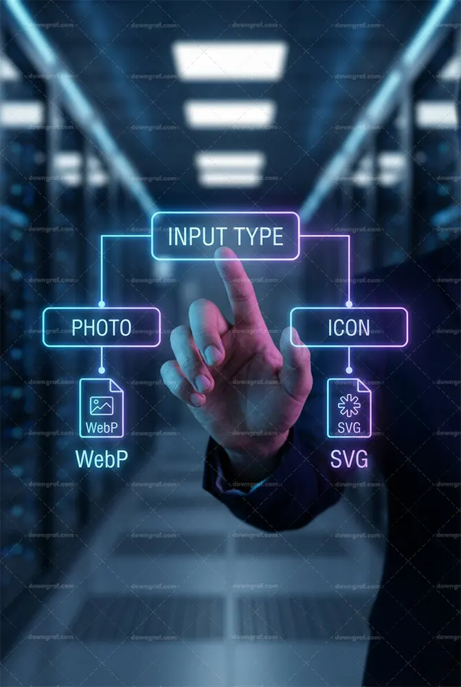 Flowchart guides SVG or WebP image type choice.