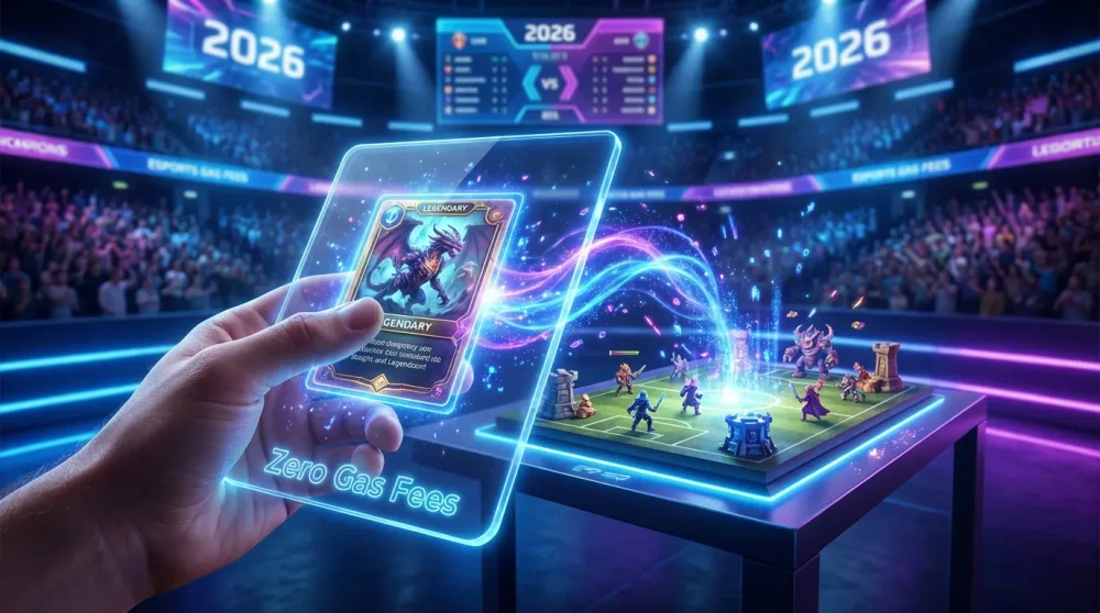 Gods Unchained and Skyweaver gameplay on a tablet showing play to earn strategy mechanics.