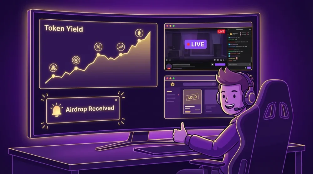 Strategies to maximize earnings in play to earn games: guilds, airdrops, and streaming.