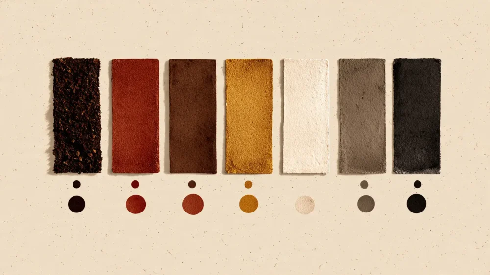 Color mixing recipes showing how to mix chocolate brown color, burnt sienna, and other popular shades.